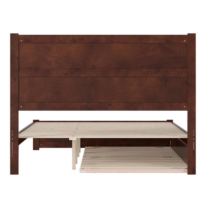 Aveline Wood Platform Bed with Matching Footboard & Trundle