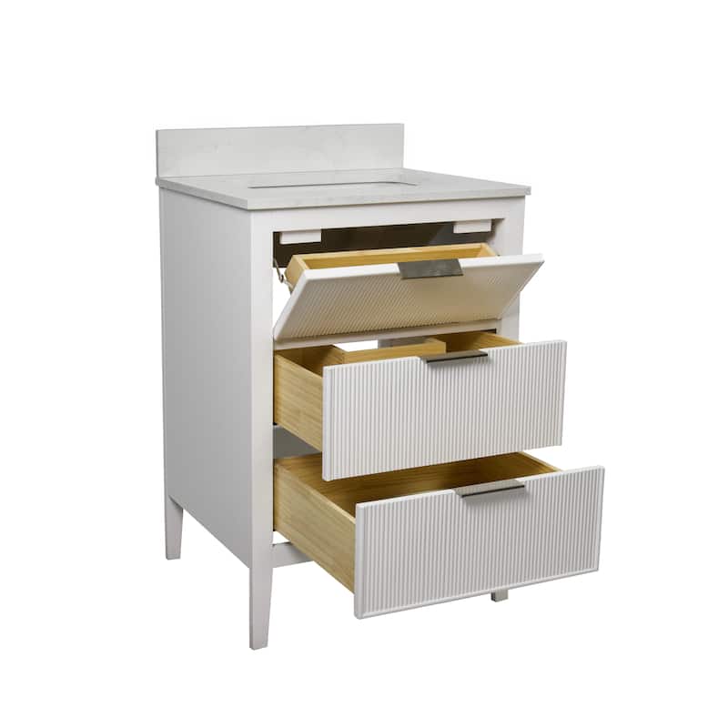 Evelyn 24-inch Vanity with Engineered Marble Top