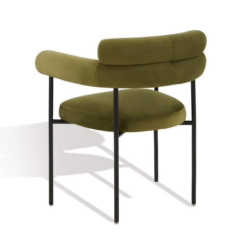 SAFAVIEH Couture Frouwe Curved Back Dining Chair (Fully Assembled) - 26Wx21Dx30H