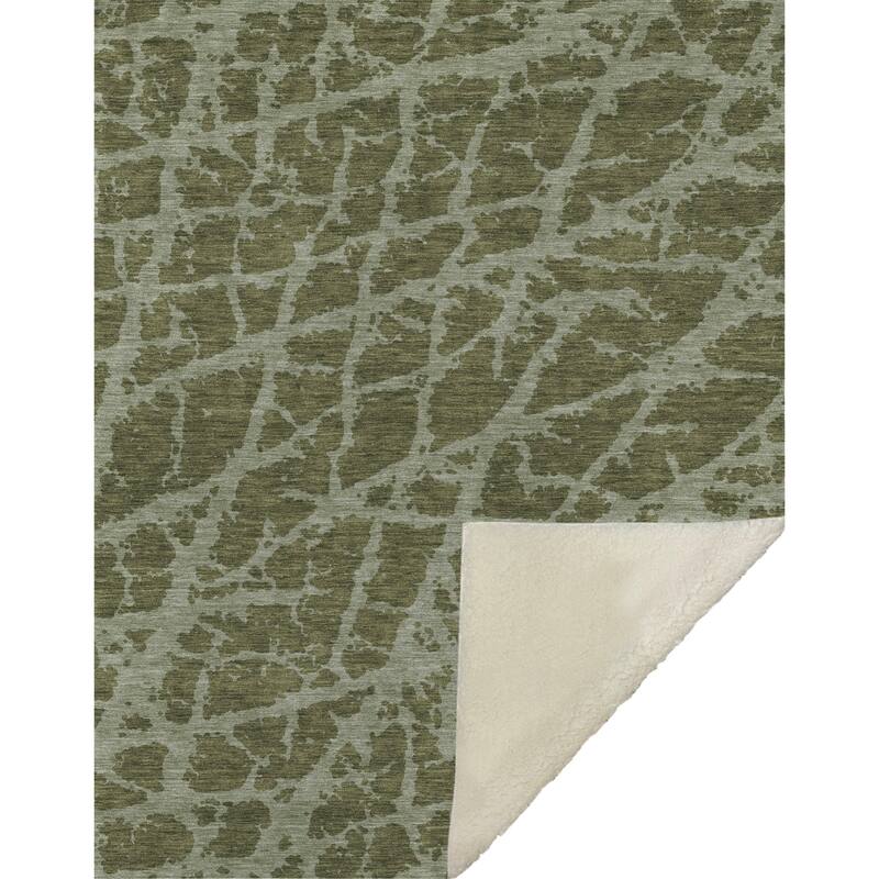 Premium Machine Washable Sherpa Casual Contemporary Throw Blanket