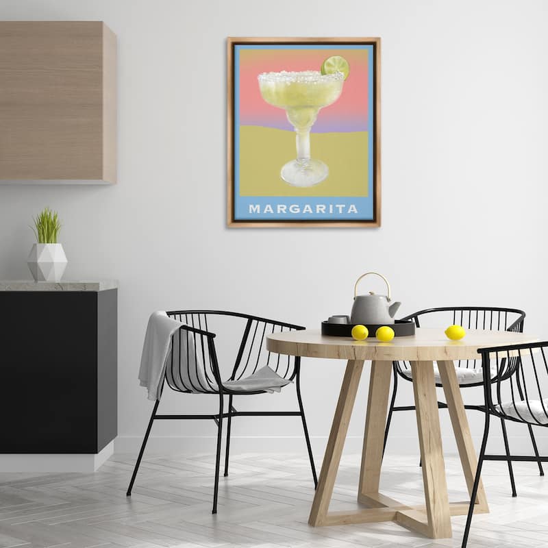 Stupell Margarita over Faded Gradient Framed Floater Canvas Wall Art Design By Matthew Piotrowicz