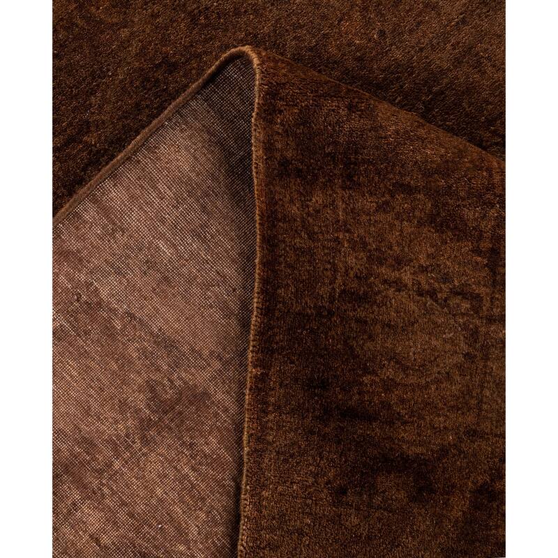 Overdyed One-of-a-Kind Hand-Knotted Area Rug - Brown - 4' 3" x 6' 1"