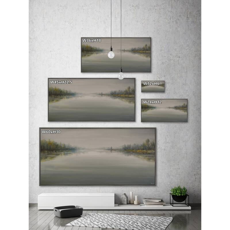 Placid and Tranquil Floater Framed Print on Canvas