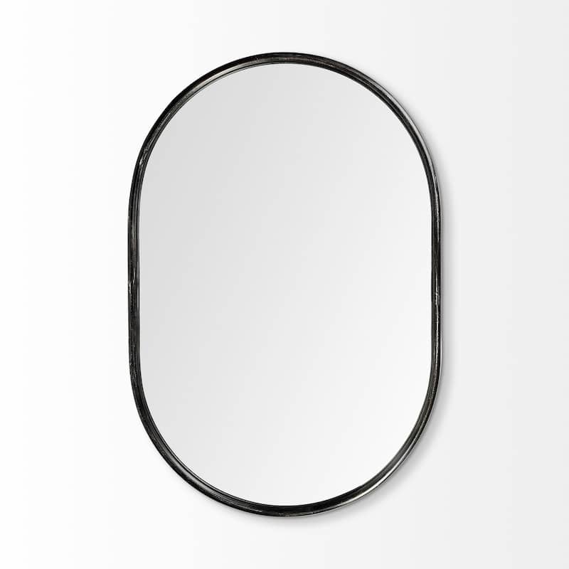 Sylvia Metal Frame Oval Mirror - 24" x 35"