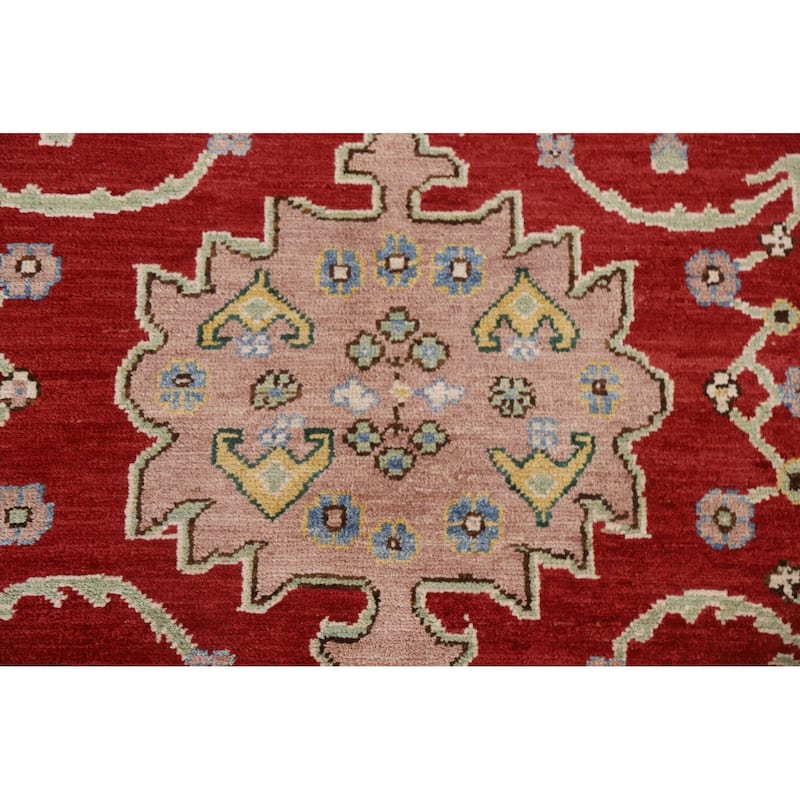 Oushak Turkish Area Rug Hand-knotted Wool Carpet - 4'6"x 6'1"