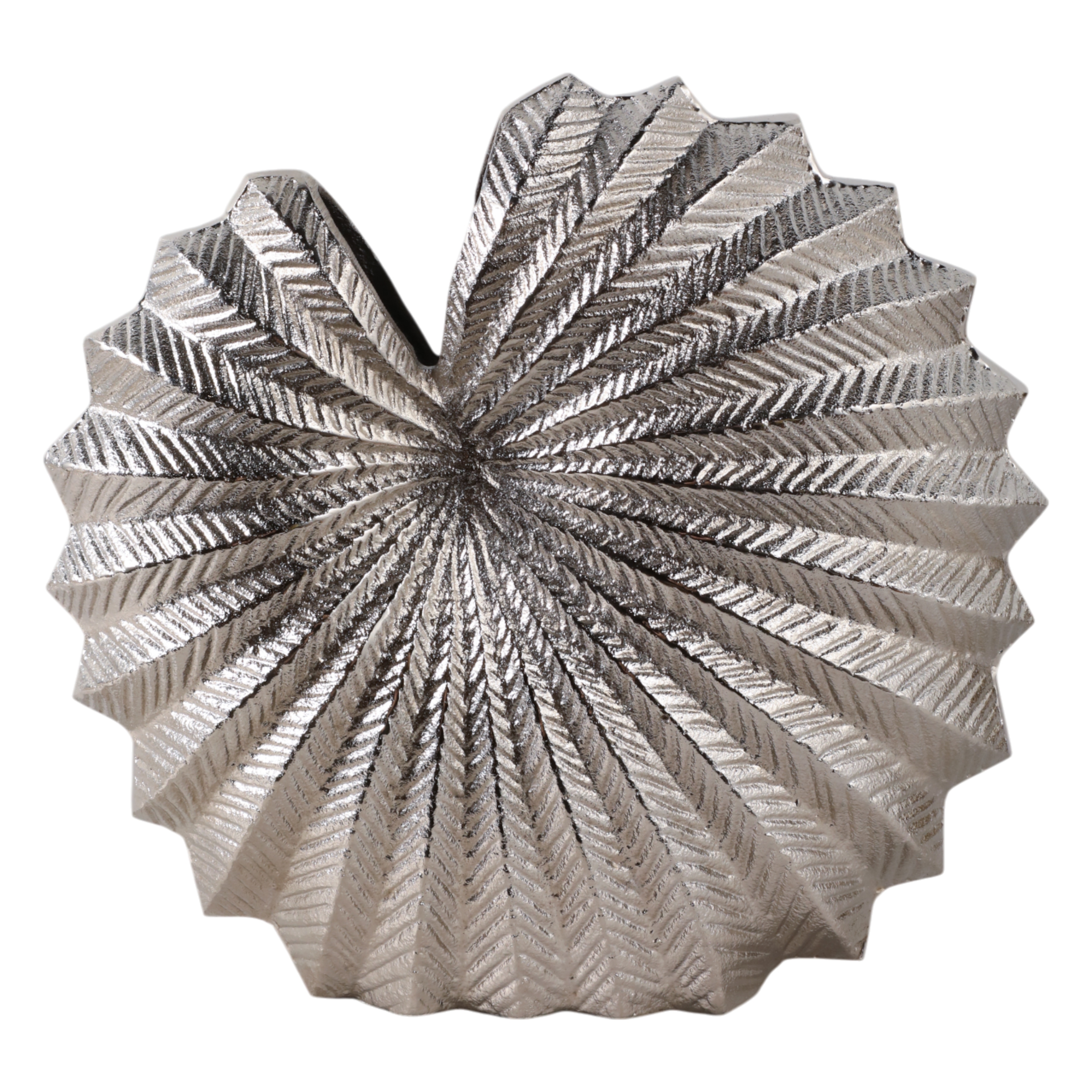 Aluminum Metal Vase Coastal Glam Decorative Accent - 13" Silver