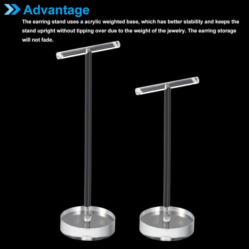 Earring Display Stands,2pcs Acrylic Earring Holder Earring Stands T