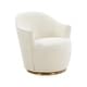 preview thumbnail 2 of 20, Skyla Boucle Swivel Chair Cream