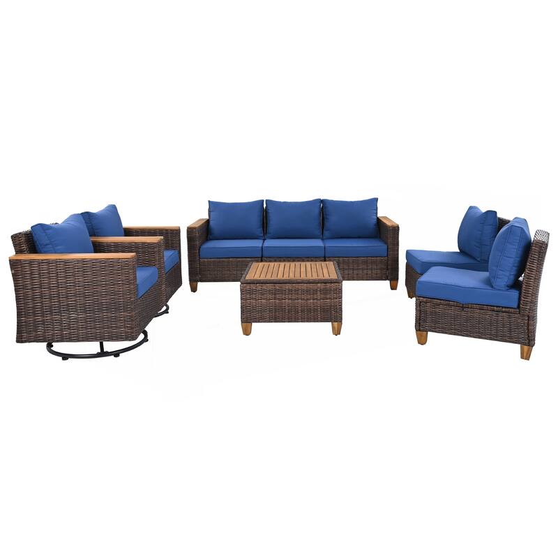 8-Piece Wicker Outdoor Patio Furniture Set