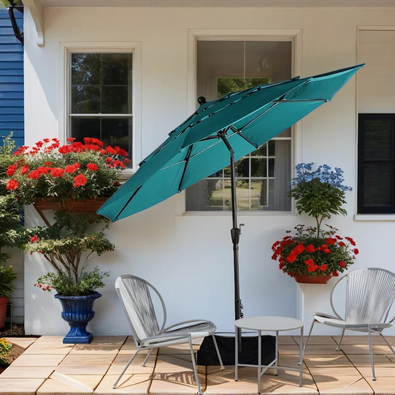 10ft Patio Market Umbrella with Double Airvent