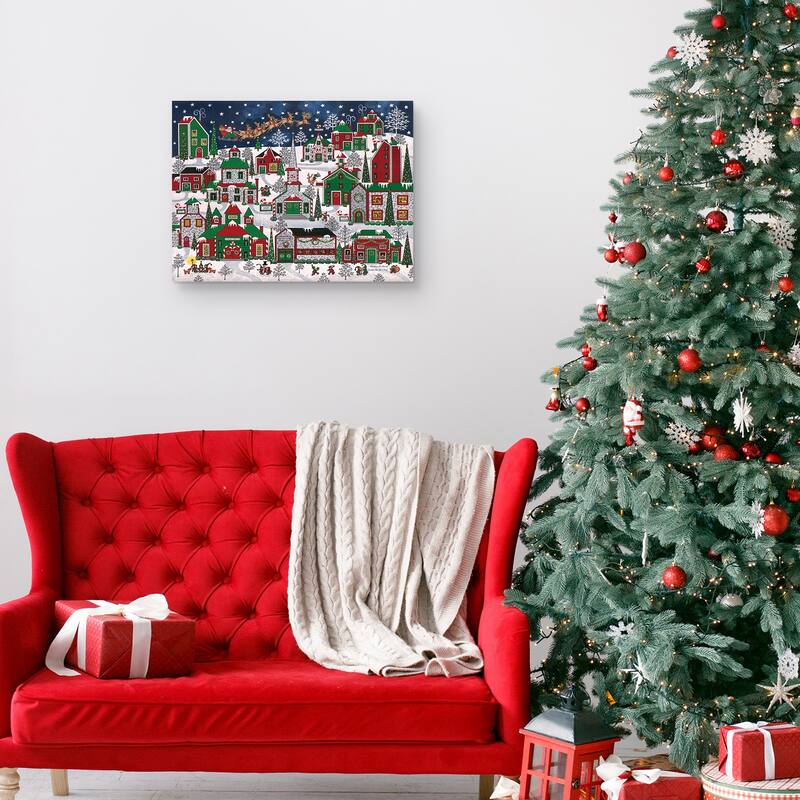 Santas on His Way by Medana Gabbard Canvas Art Print Canvas Art Print