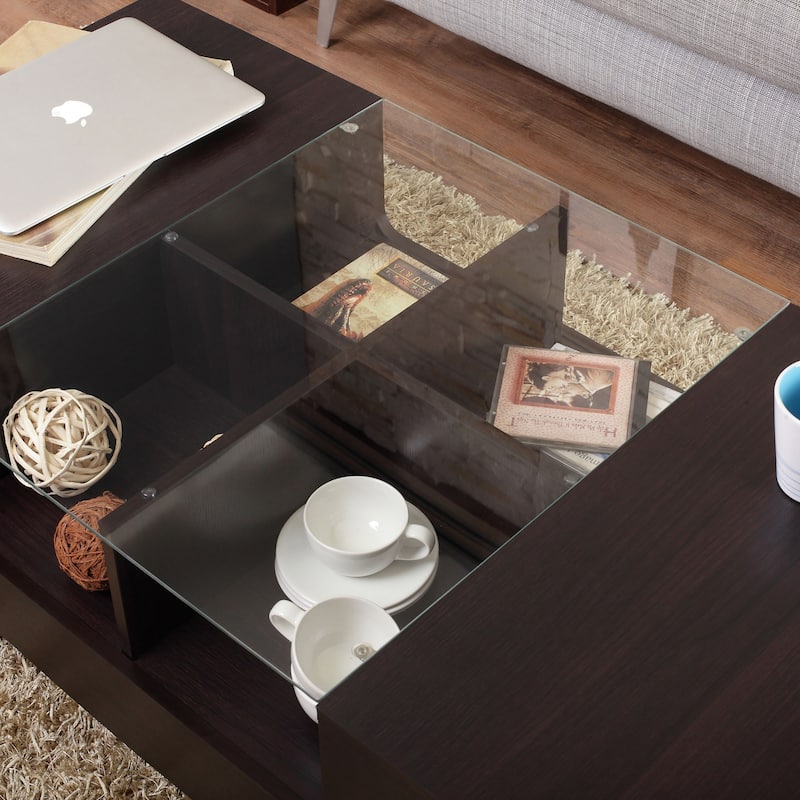 DH BASIC Modern 48" Hidden Storage Coffee Table by Denhour