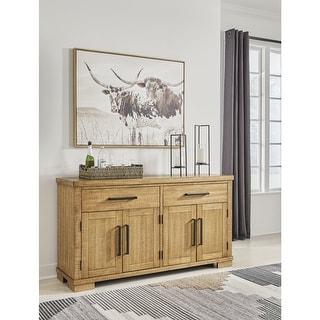 Signature Design by Ashley Havonplane Brown Dining Server - 65.88"W x 19"D x 36.13"H
