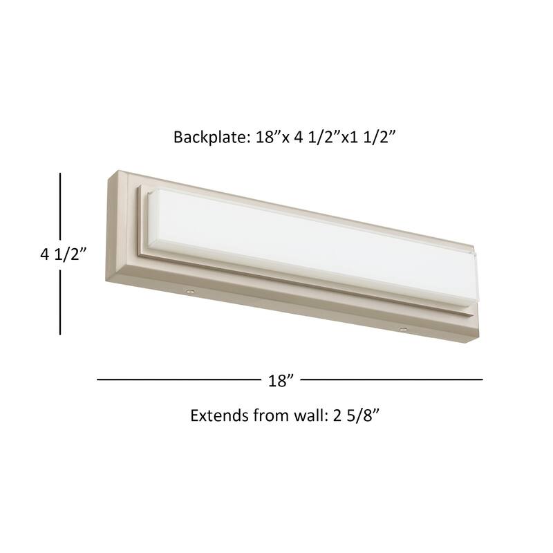 Purity 18" Brushed Nickel LED Bathroom Vanity Light