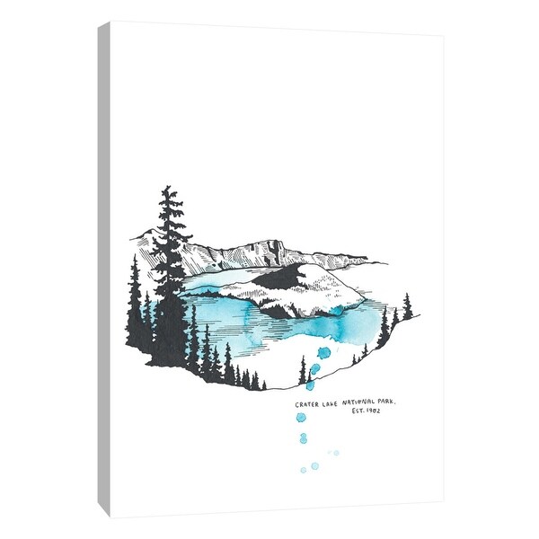 PTM Images 9-105646 PTM Canvas Collection 10" x 8" - "Nation Park Crater Lake" Giclee Abstract Art Print on Canvas