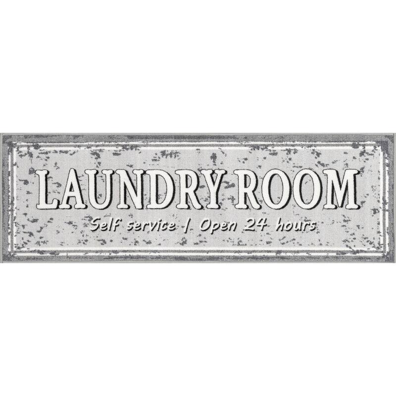 Nuloom Graphic Machine Washable Laundry Mat