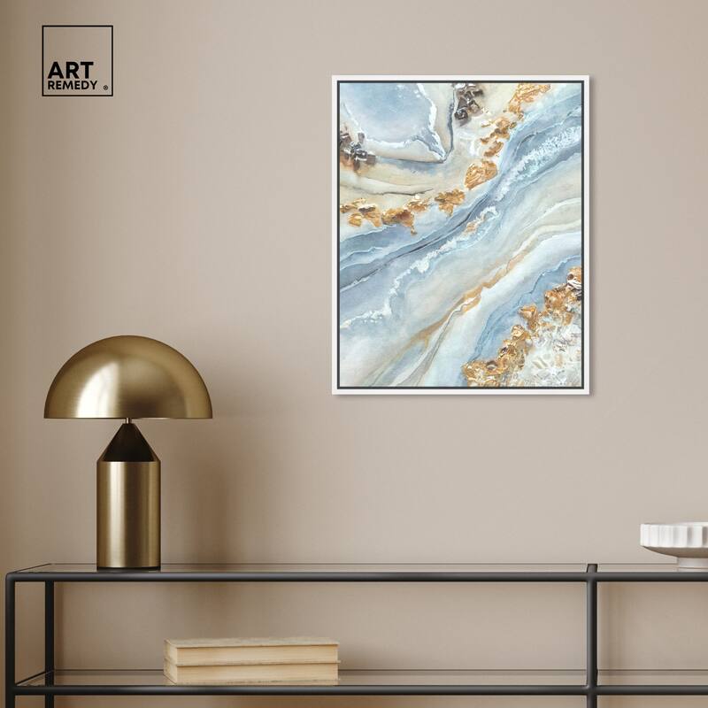 Art Remedy A Beautiful Fiction Framed Mineral, Agate & Geode 1 Piece Canvas Wall Art