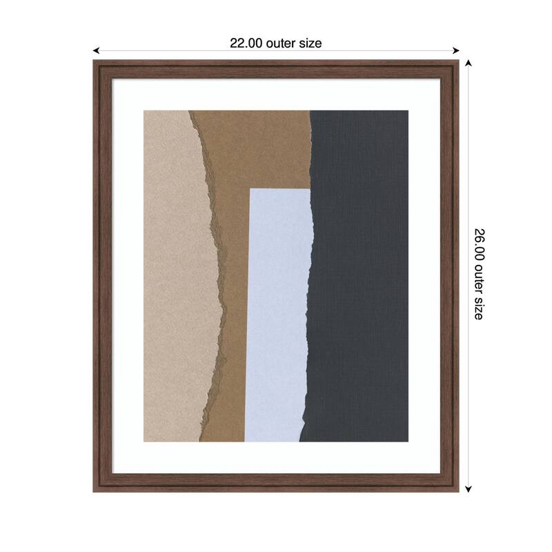 Kate and Laurel Torn Paper No3 by Mareike Bohmer Framed Wall Art Print