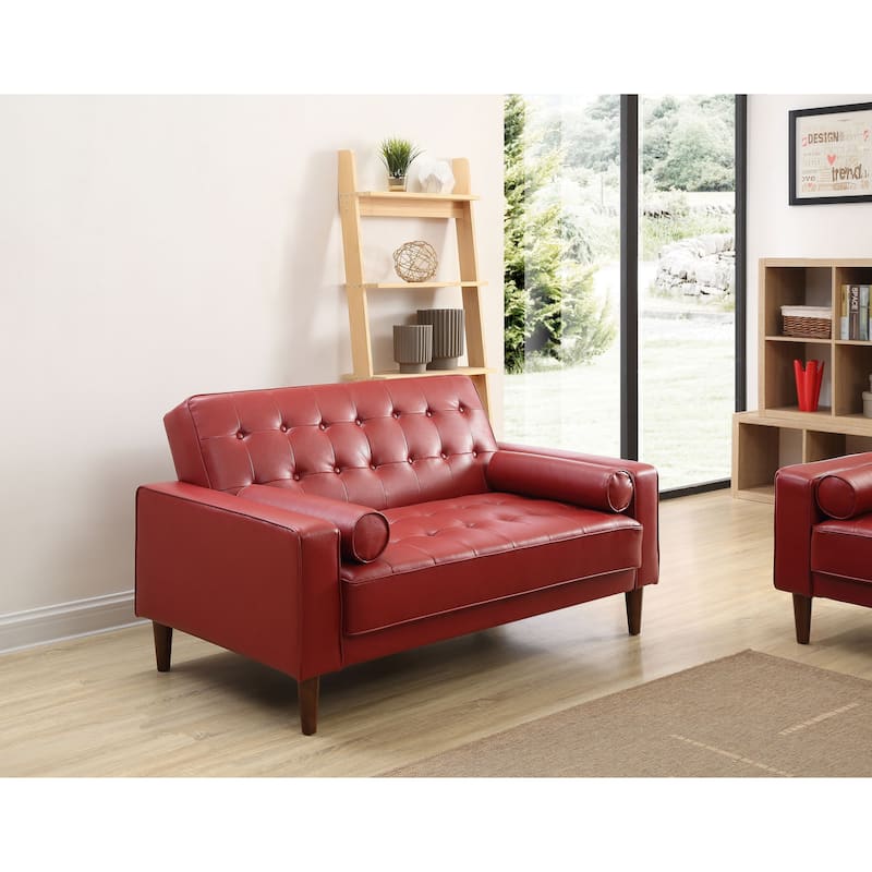 Andrews Faux Leather Loveseat Bed