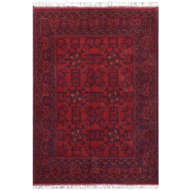 Southwestern Biljik Khal Mohammadi Sariyah Red/Blue Rug - 4'11'' x 6'5''