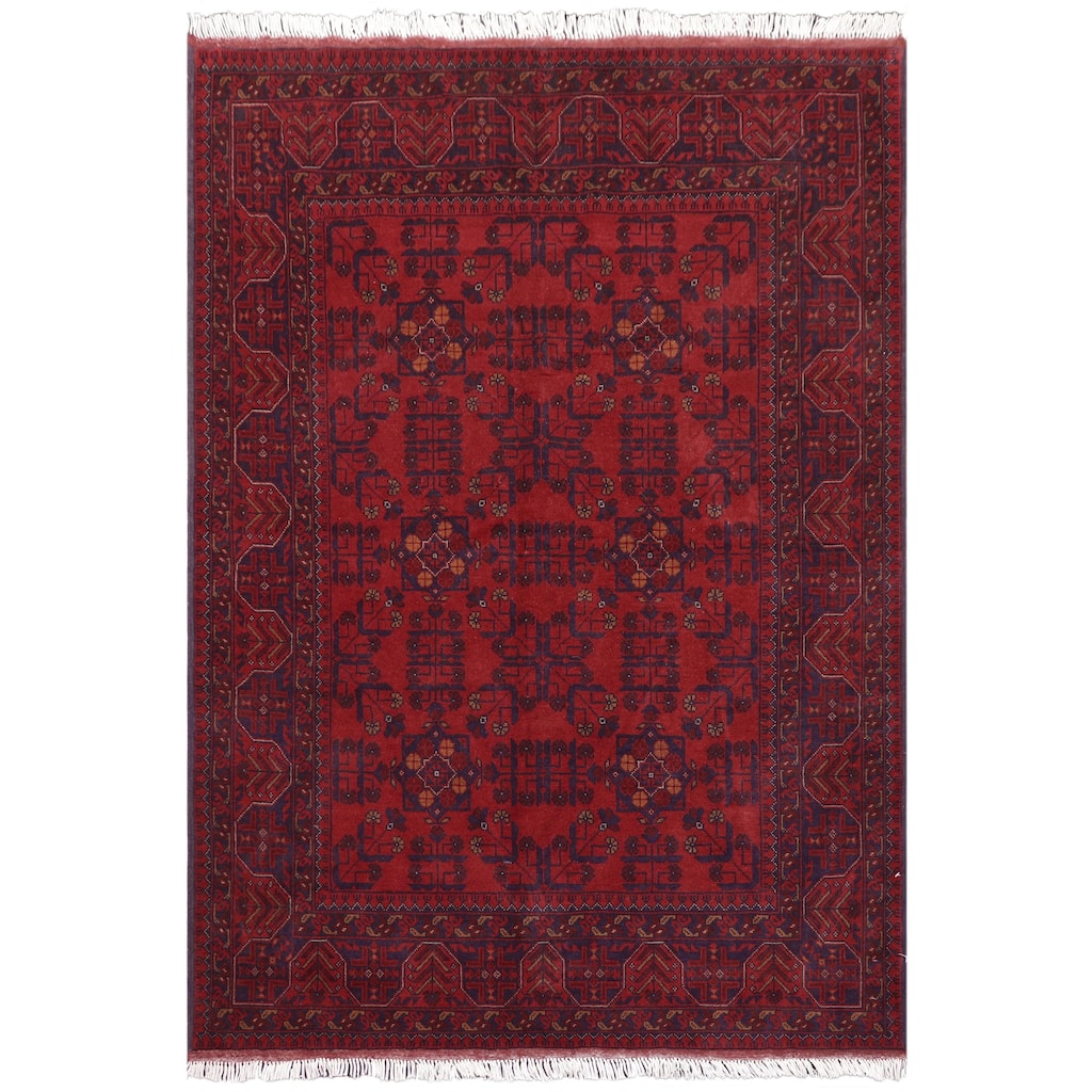 Southwestern Biljik Khal Mohammadi Sariyah Red/Blue Rug - 4'11'' x 6'5''