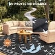 preview thumbnail 5 of 43, Garvee Cross Pattern Waterproof Reversible Outdoor Patio Rug