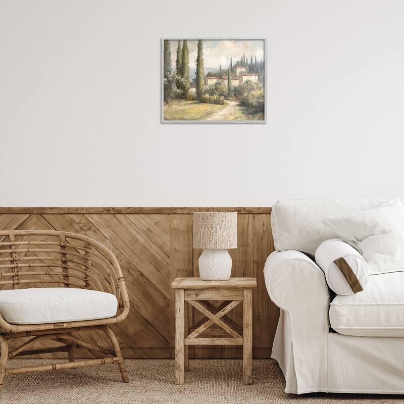 Stupell Villa Hidden in Trees Framed Giclee Art Design By Petal Prints Design