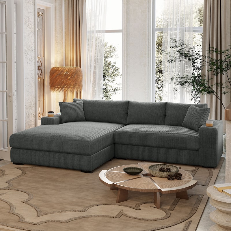 Christopher Knight Home - Trillium Fabric Sectional Sofa - Grey