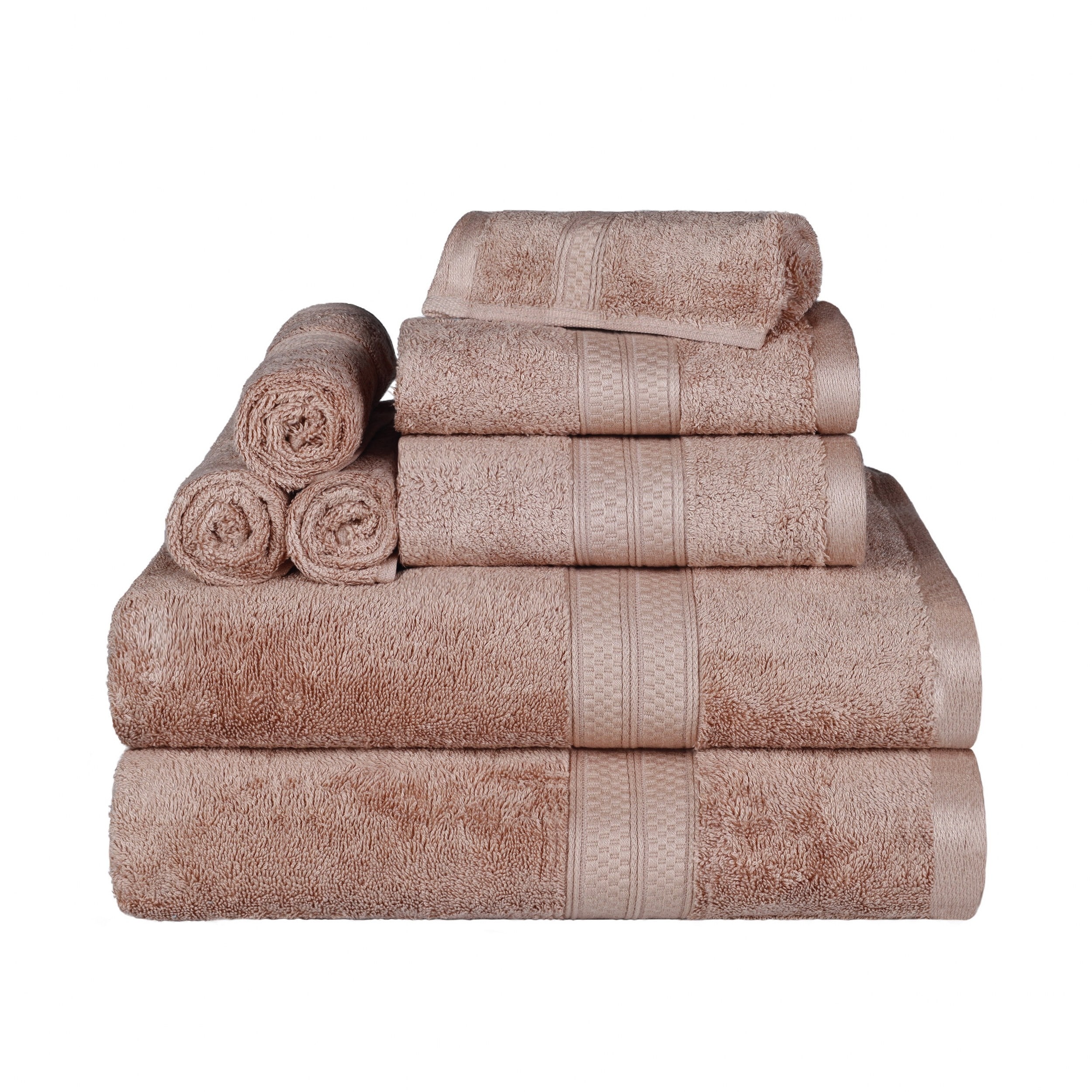 Luxury 8-Piece Bamboo Rayon Bath Towel Set for Spa-Like Softness-image