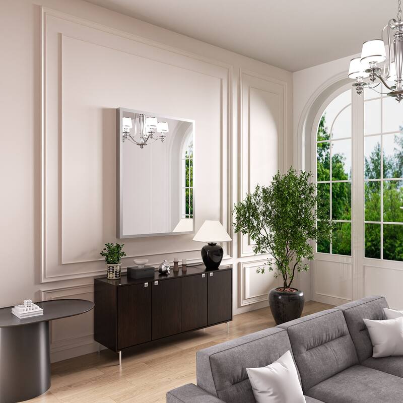 QuivaraView Wall Mounted Aluminum Frame Bathroom Vanity Mirror