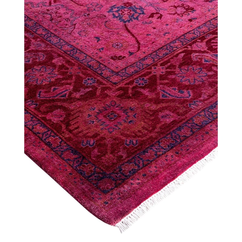 Contemporary Overdyed Wool Hand Knotted Area Rug - 6' 3" x 9' 2"