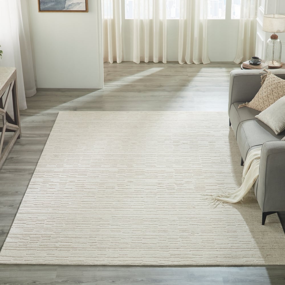 Minimalist Solid Wool Area Rug