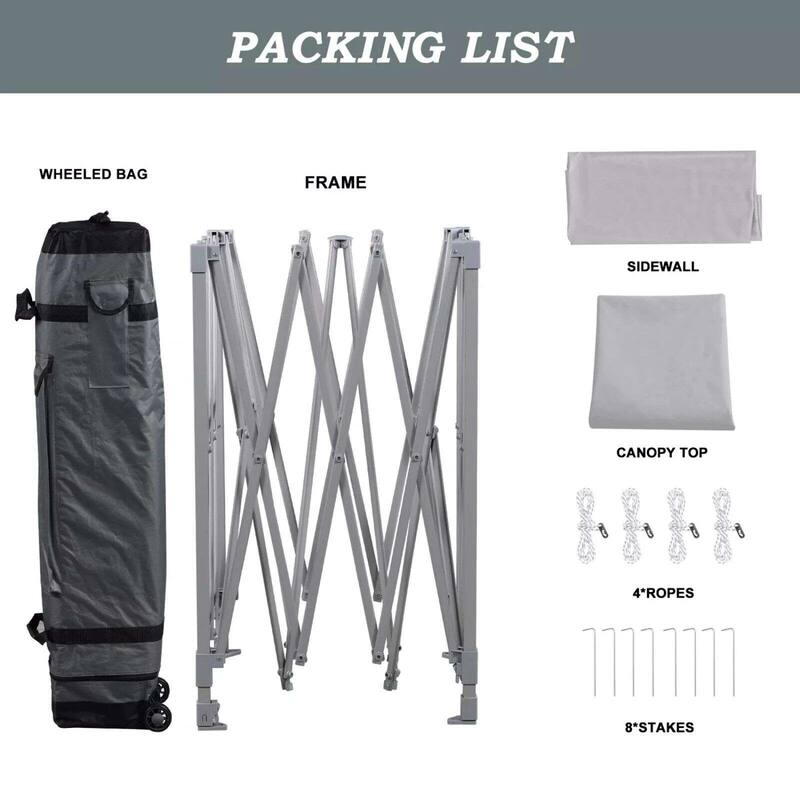 Aoodor 12'x12'Pop Up Canopy Tent with Removable Mesh Window Sidewalls, Portable Instant Shade Canopy with Roller Bag