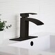 preview thumbnail 30 of 28, Stylish Single-Hole Bathroom Faucet Plate A-801 - 6 1/8"x 2 1/2"