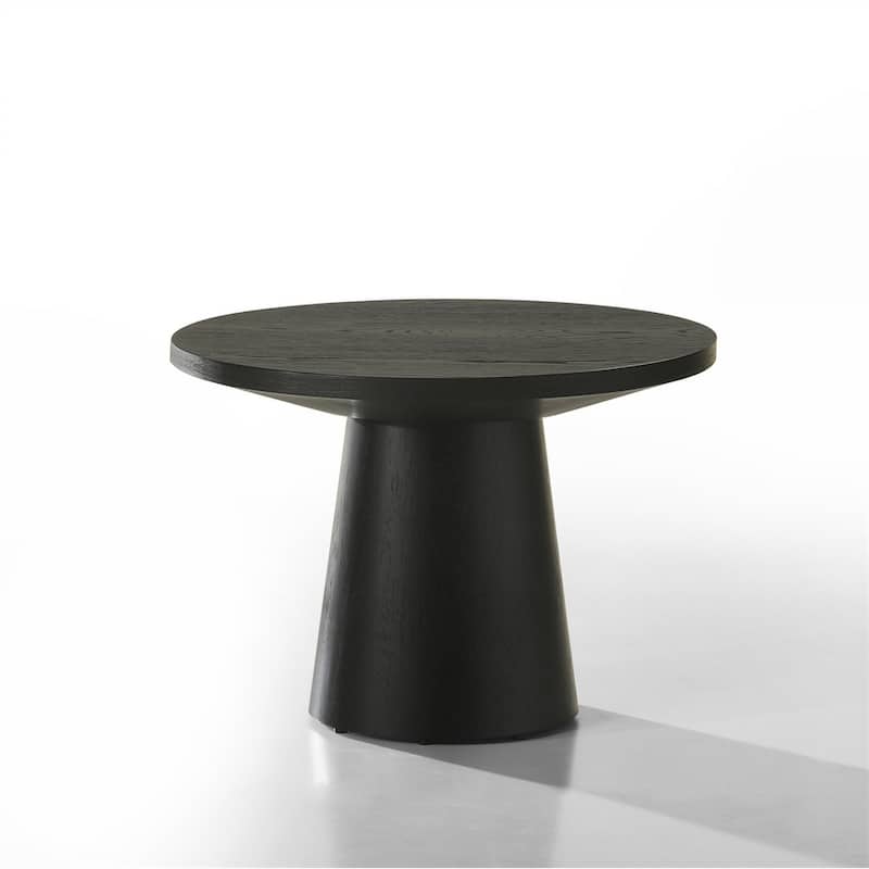 22" Round End Table-Black - N/A