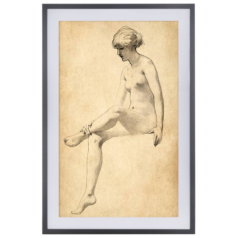 SAFAVIEH Ingerid Easy Elegance Photograph, 24 x 36, Framed Wall Art - Antique Ivory/Black