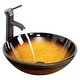 preview thumbnail 6 of 5, 16.5" Round Bathroom Vessel Sink with ORB Faucet - 16.5*5.5