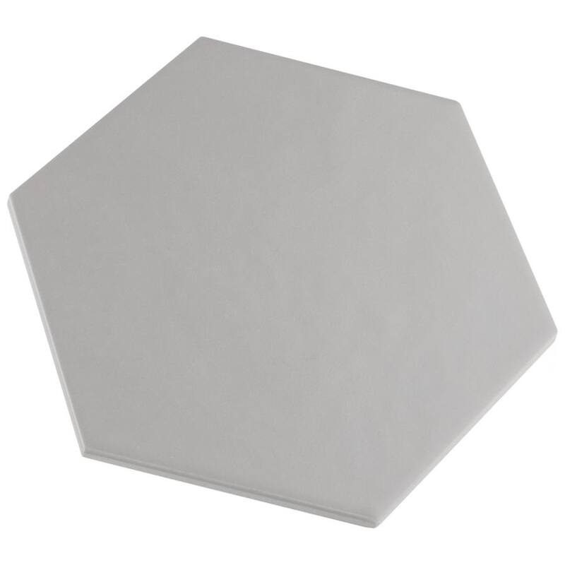 Merola Tile Hexatile Matte Gris 7" x 8" Porcelain Floor and Wall Tile