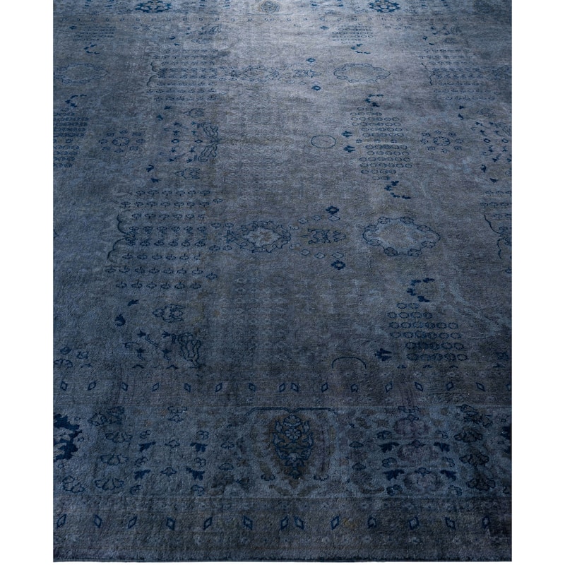 Overdyed One-of-a-Kind Hand-Knotted Area Rug - Black - 8' 1" x 10' 3"