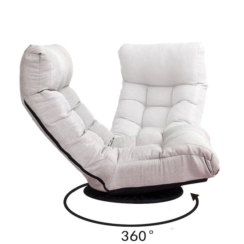 Adjustable Floor Game Chair Reclining Chair with Stool