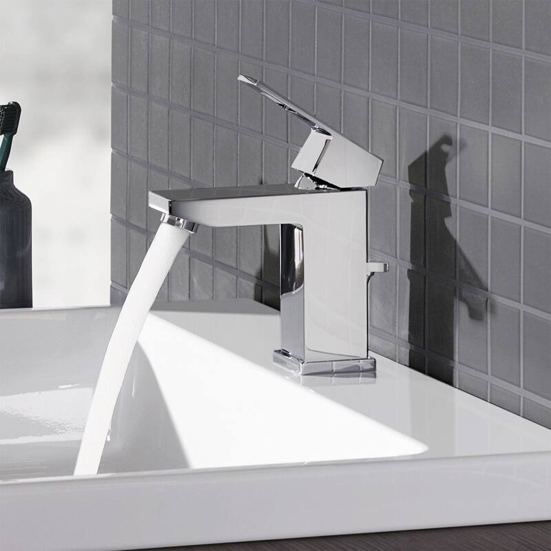 Grohe Eurocube 1.2 GPM Single Hole Bathroom Faucet with SilkMove and