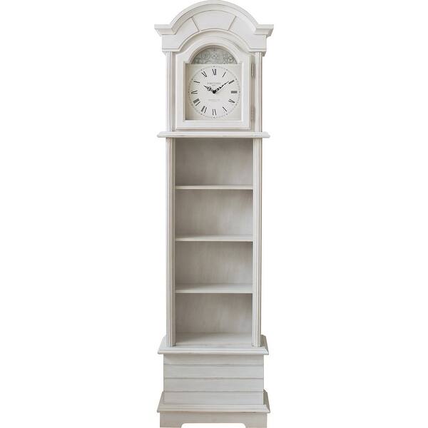 Shiplap Grandfather Clock American Crafted Shabby White Wood 19 25 X 8 5 X 72 In Overstock Shiplap Grandfather Clock American Crafted Shabby White Wood 19 25 X 8 5 X 72 In Overstock