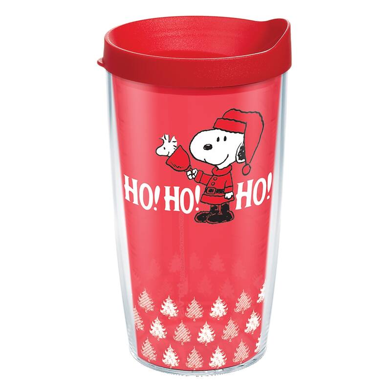 Tervis Peanuts Ho Ho Ho Christmas Holiday Made in USA Double Walled Insulated Travel Tumbler, Classic - 16oz