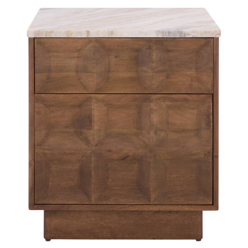 SAFAVIEH Couture Paxter Marble Top Nightstand
