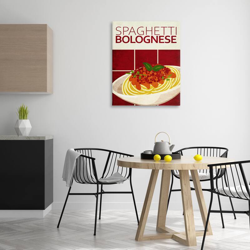 Stupell Spaghetti Classic Kitchen Canvas Wall Art Design By Kim Allen