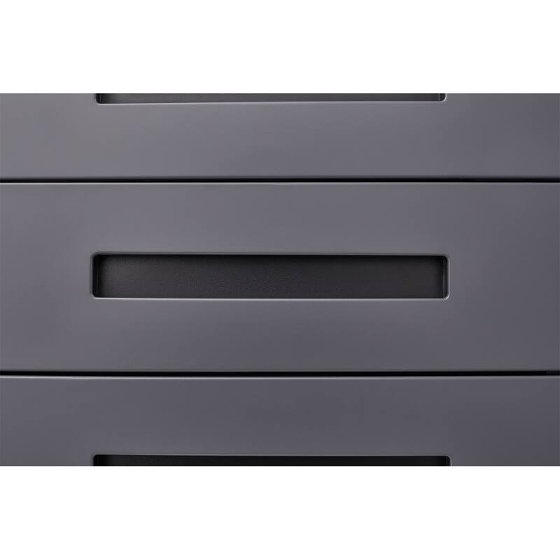 3 Drawer Mobile Filing Cabinet,Multifunctional Legal/Letter File Storage Cabinet,5-Wheel Design With Anti Tilt Steel Material