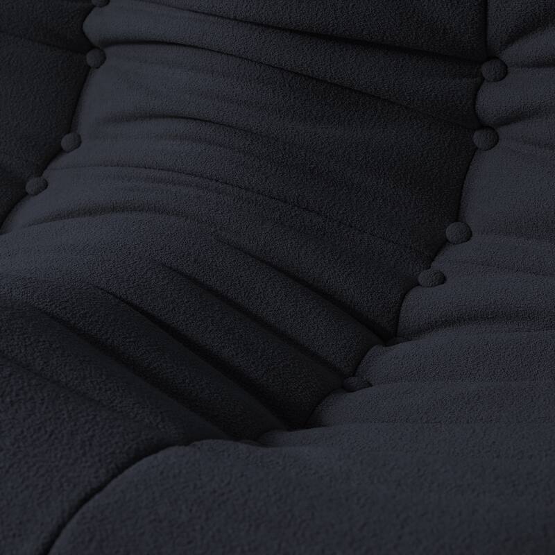 69 Inch Armless Teddy Fabric Soft Sofa Modern Couch