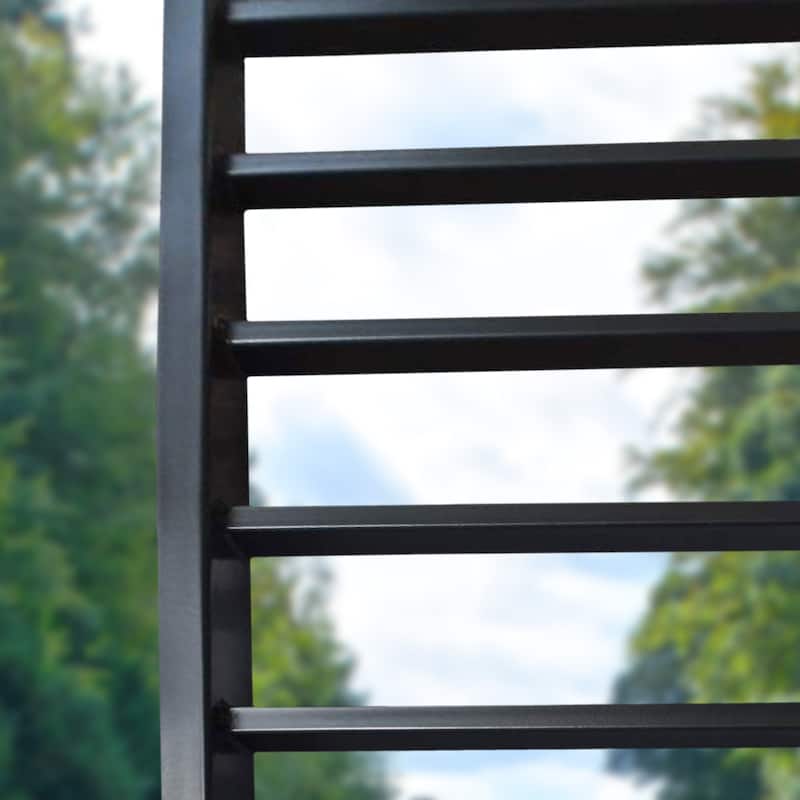 ALEKO Dual Swing Steel Driveway Gate 16 ft Milan Style with Pedestrian Gate