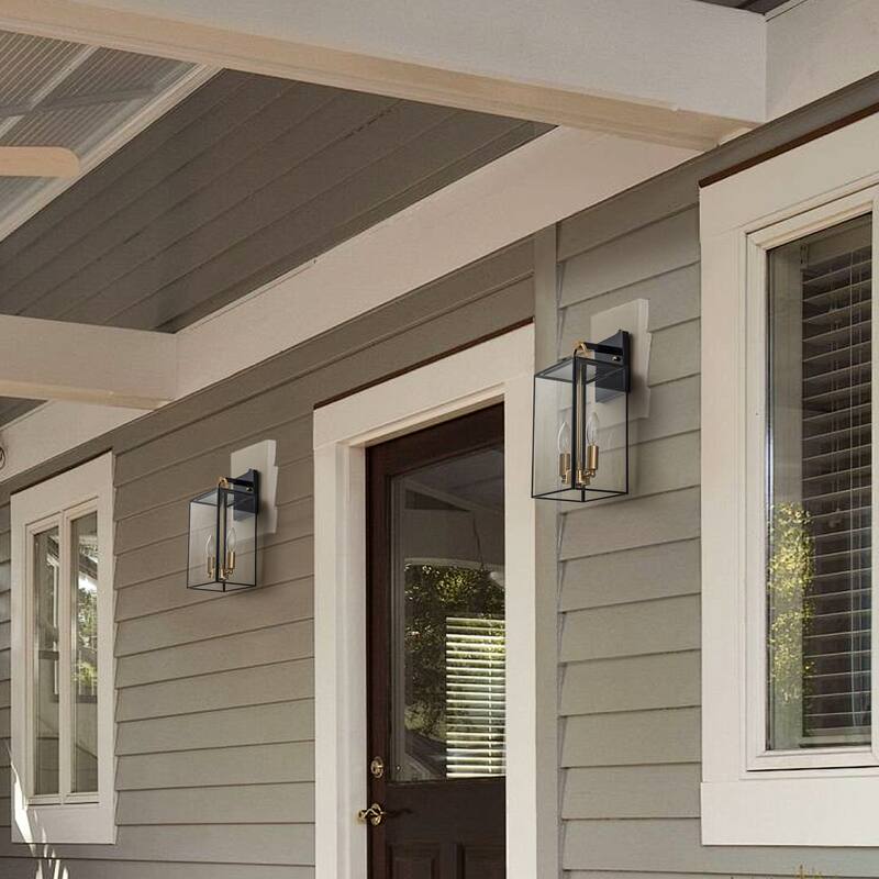 C Cattleya 14.5in Dusk to Dawn Dark Bronze Copper Outdoor Wall Lantern Sconce - Dark-Bronze