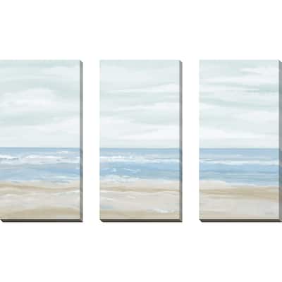 "The Sea" 3 Piece Set on Canvas